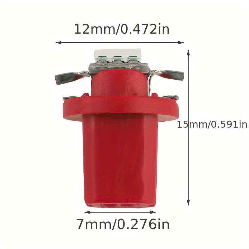 10pcs White LED Car Dashboard Lights 12V T5 5050 Easy Install Low Power Consumption