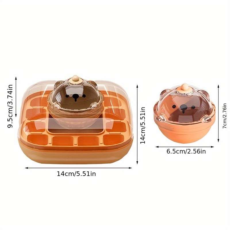 Ice Molds Color Tender Green Style2In1 Bear Ice Tray Press Bottom 12 Compartments  1 Ball