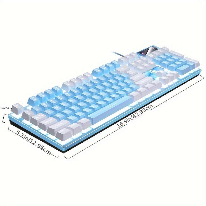 keyboard color Blue And White