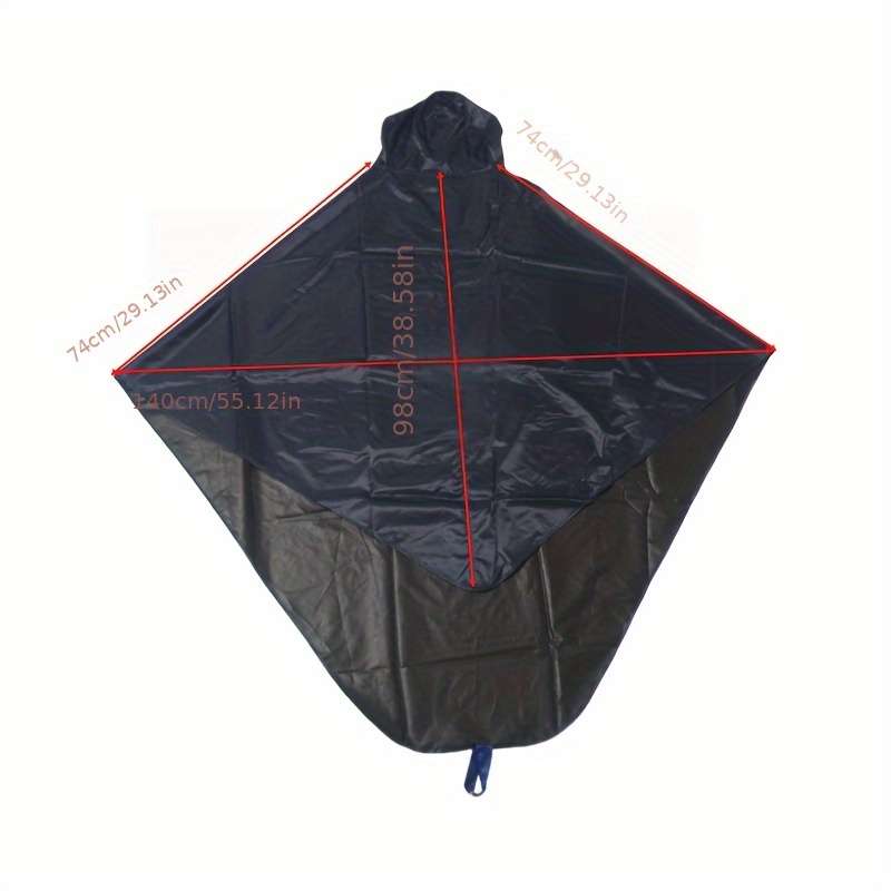Raincoat Bicycle Double Brim Blue With Face Protection