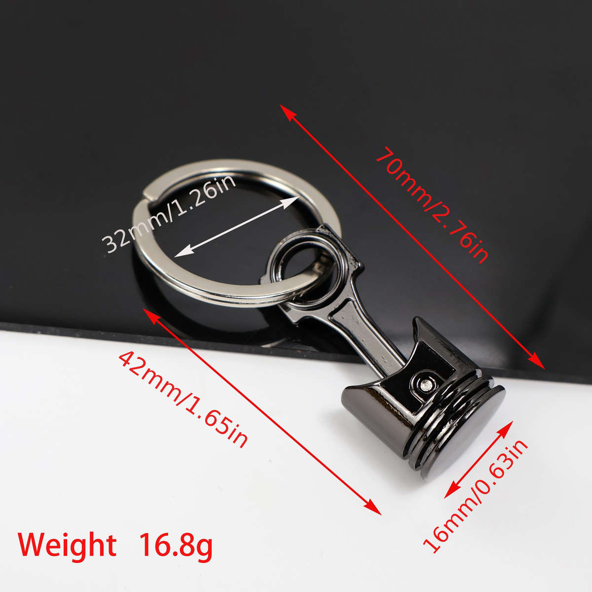 Keychain Ornament Color 2Pcs Black  Color