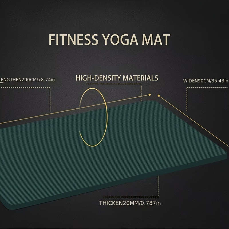 Yoga Mat 200 80 1.5Cm Black
