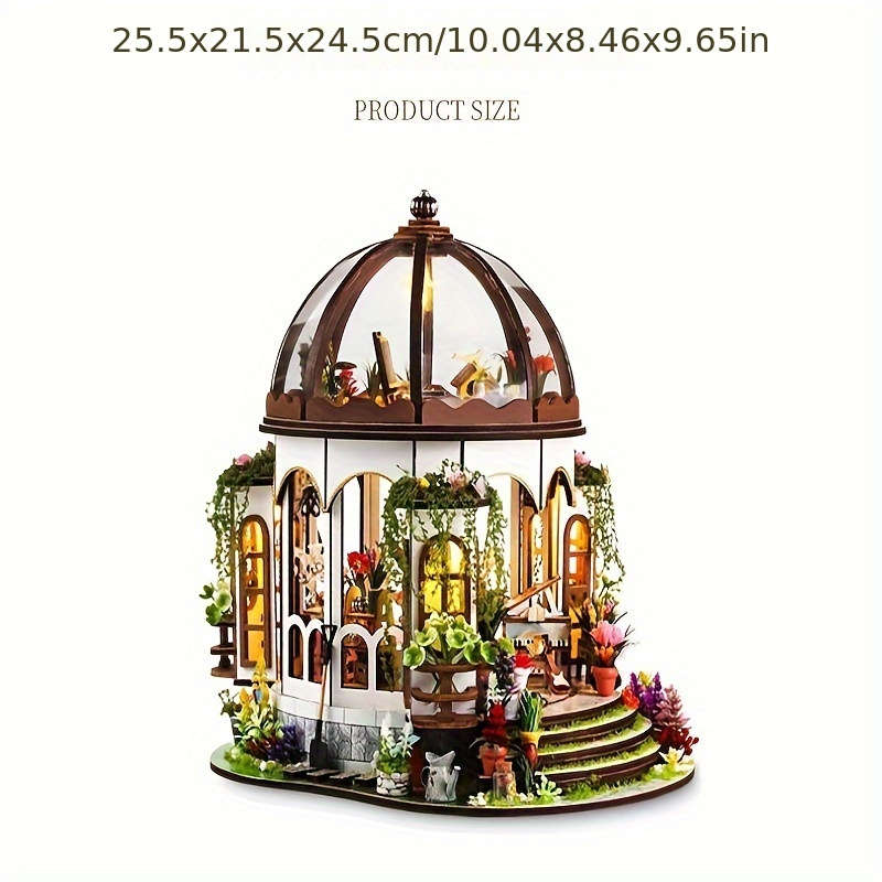 Diy 3D Aerial Garden Model Kit Handcrafted Miniature Architecture For Christmas