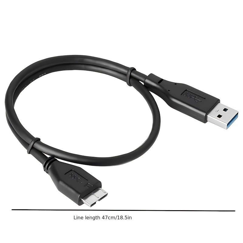 1pc High-Speed USB 3.0 Data Transfer Cable for Mobile Hard Drives AM to MicroB Connector 5GB