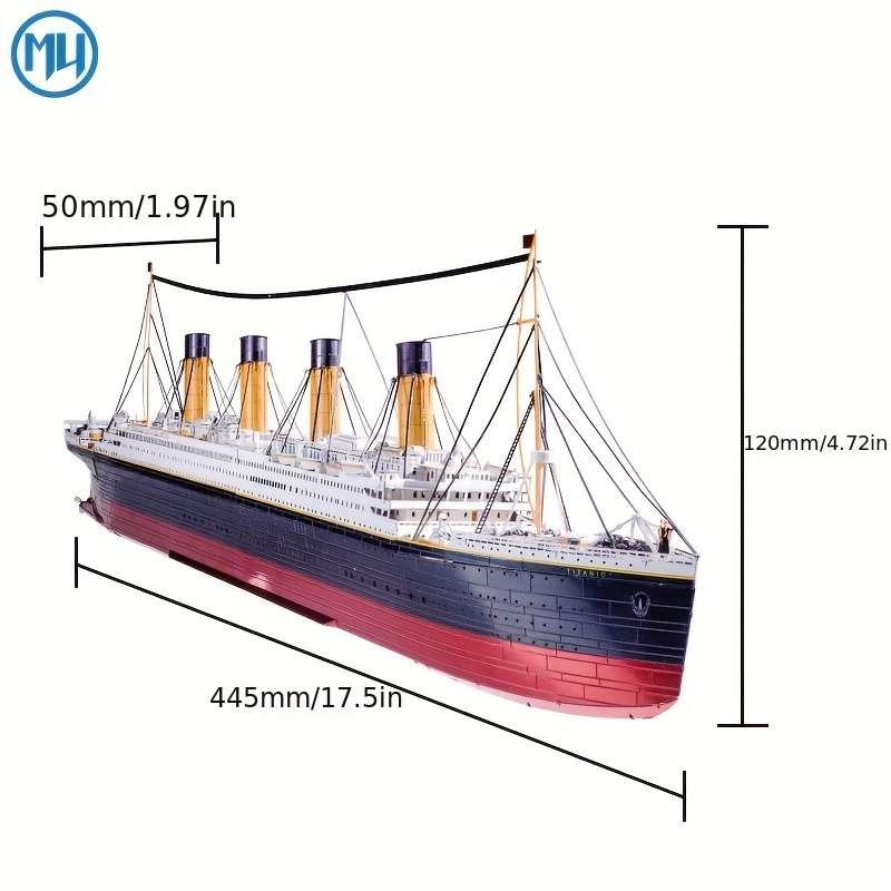 Building Toy Architectural Model Toy Set Items Cruise Ship Add  Lamp Add  Wooden Stand