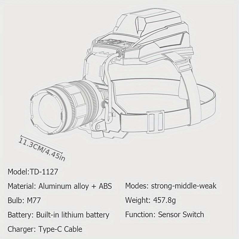 Headlamp Model Td1127 Black