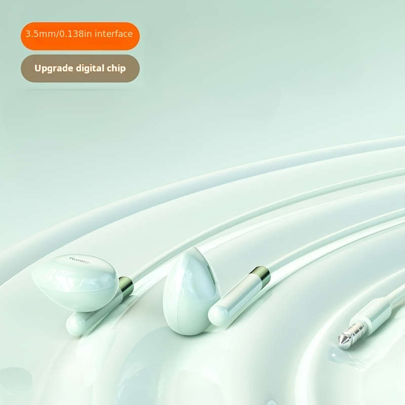 Wired Headphones Green Model 3.5Mm Round Jack