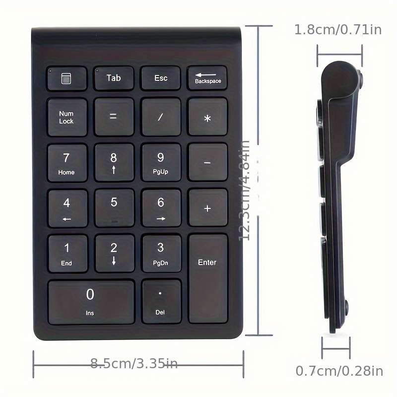 Wireless Numeric Keypad Silvery Black