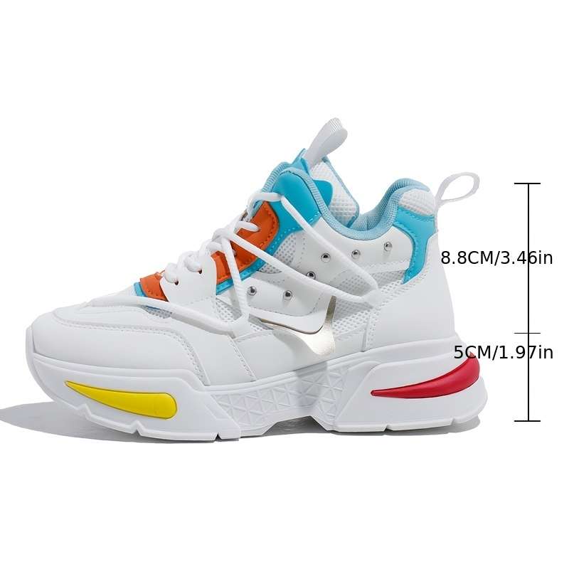Women S Sneakers Color White Orange Sizeuk 6.5