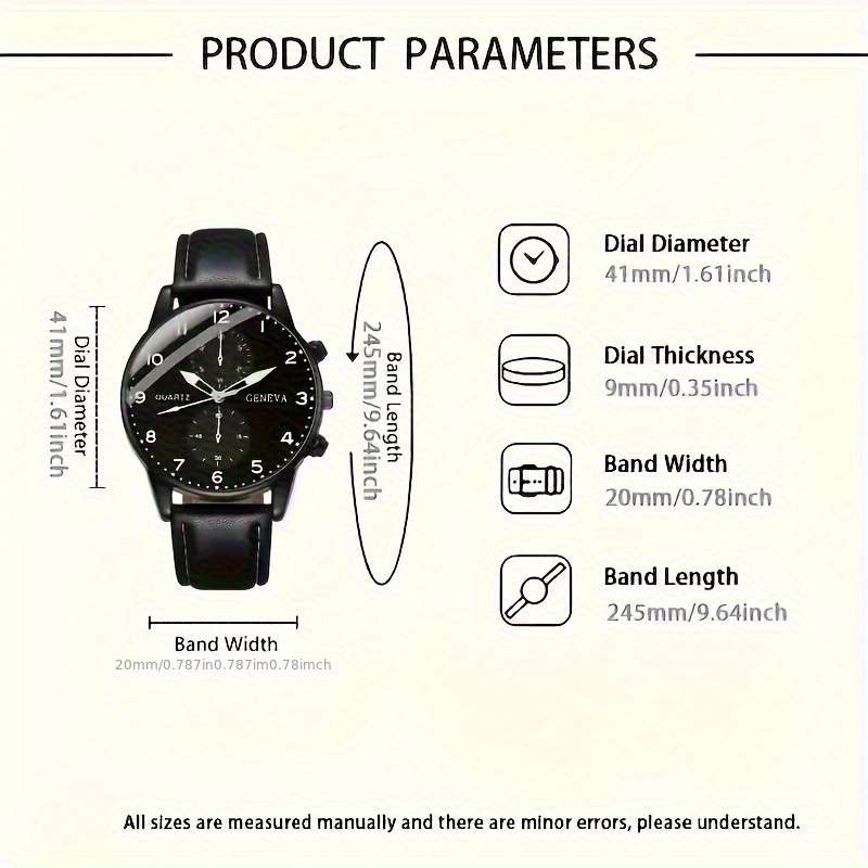 4PCS Mens Stylish Business Casual Date Display Equipped Aquantity