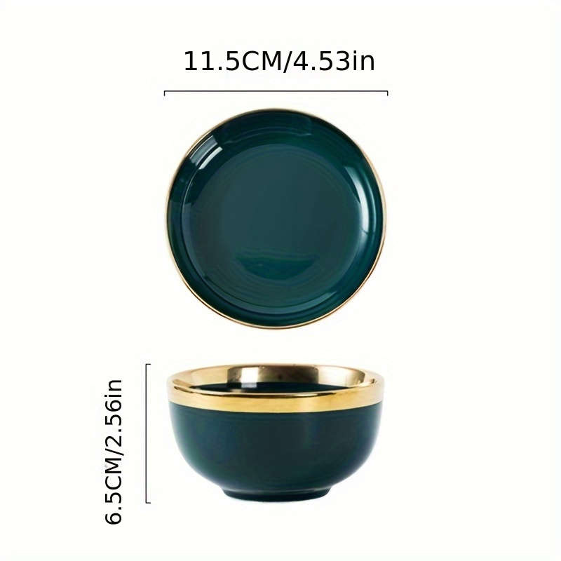 Bowl Items 4Pcs 4.5In Bowl Createdemerald Golden Plated
