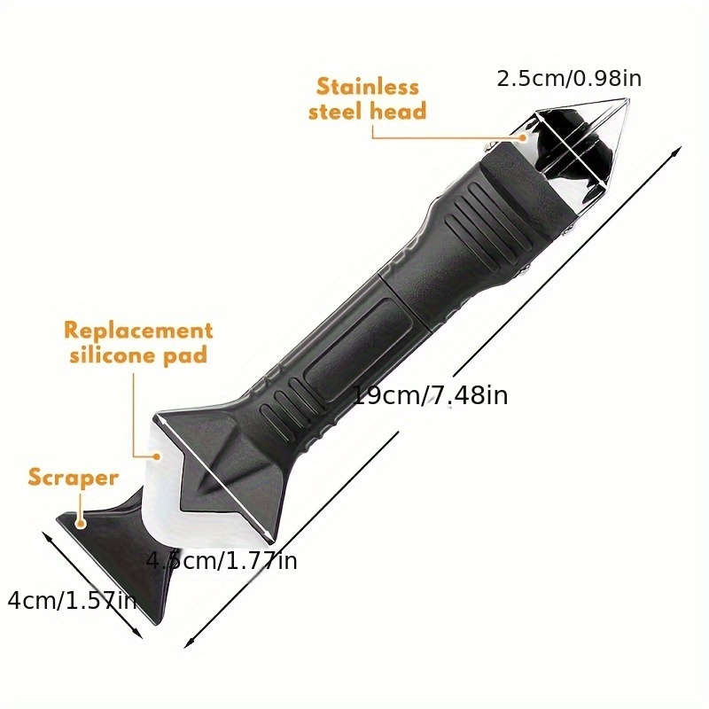 5In1 Silicone Caulking Tool Kit Multifunctional Grout Remover And Finisher For Bathroom