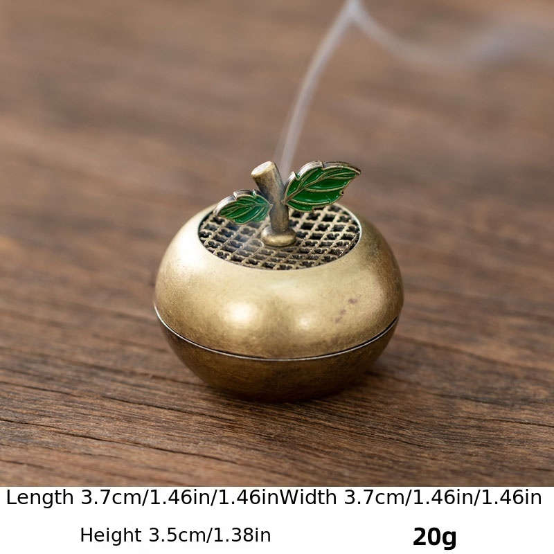 Incense Burner Color  Red Apple   Small Incense Burner  Bronze Color