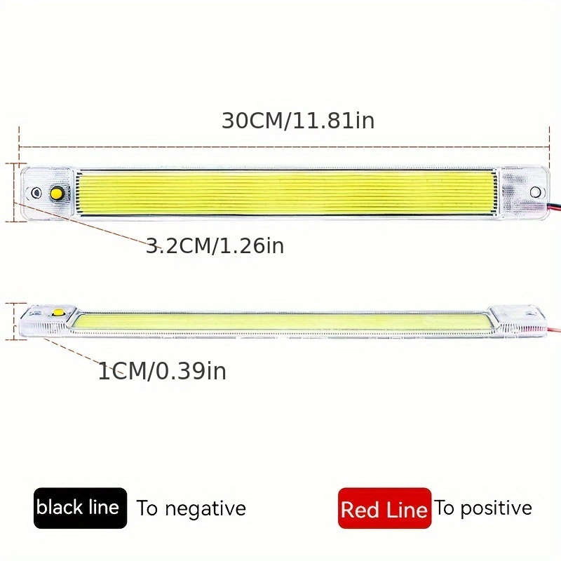 2pcs Car Reading Light COB High-brightness thin 12V 24V LED Cabin Interior Light Dome
