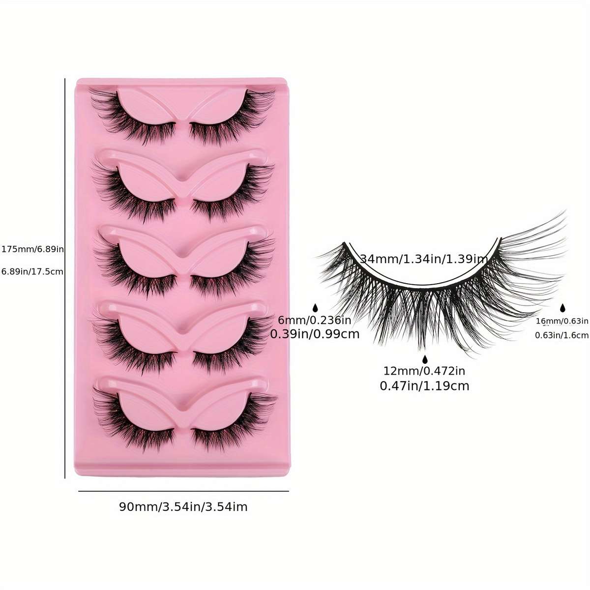 False Eyelashes Quantity Xh 10Pink 2