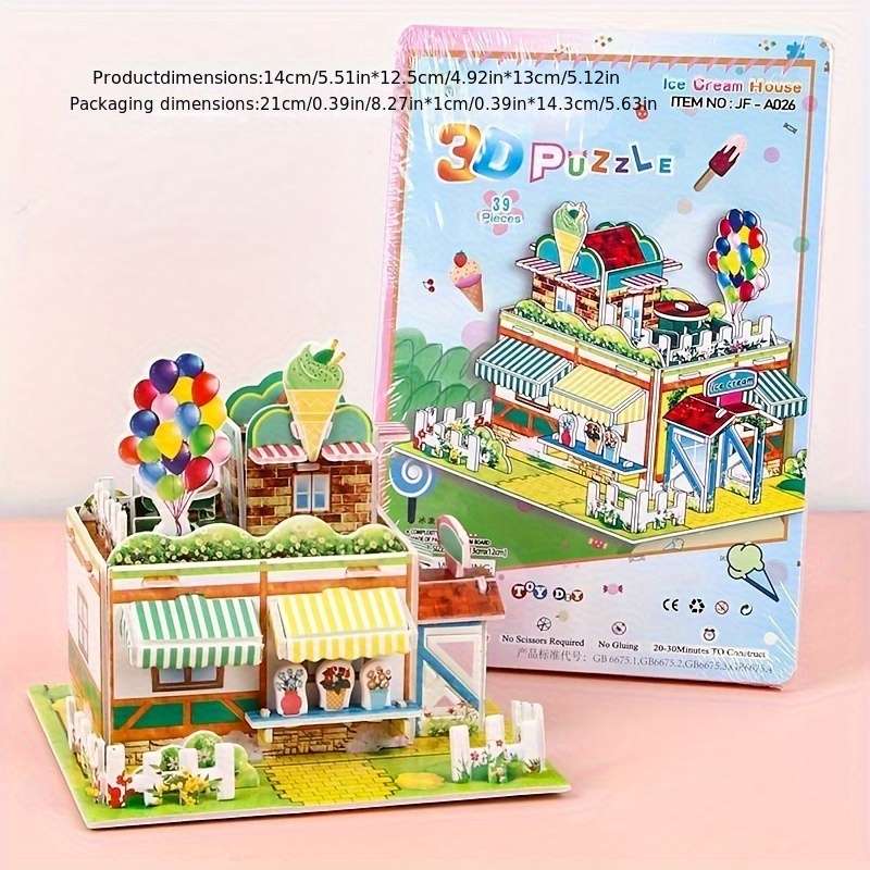 Building Toy Architectural Model Toy Set Style 4Pcs Set  Style B