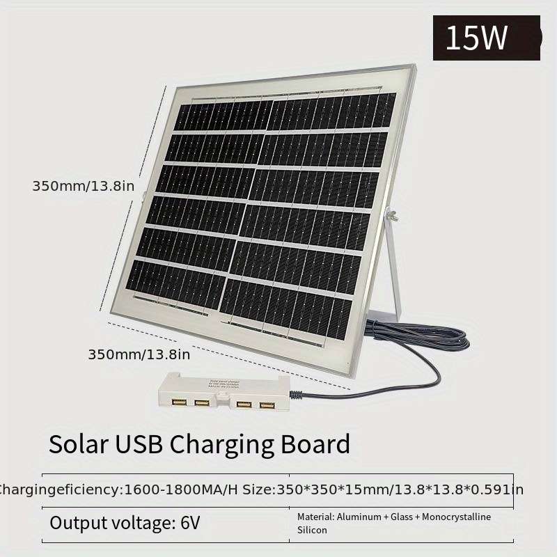 Solar Panel Model 15W 6V Solar Powered Universal Socket With 4 Usb Ports