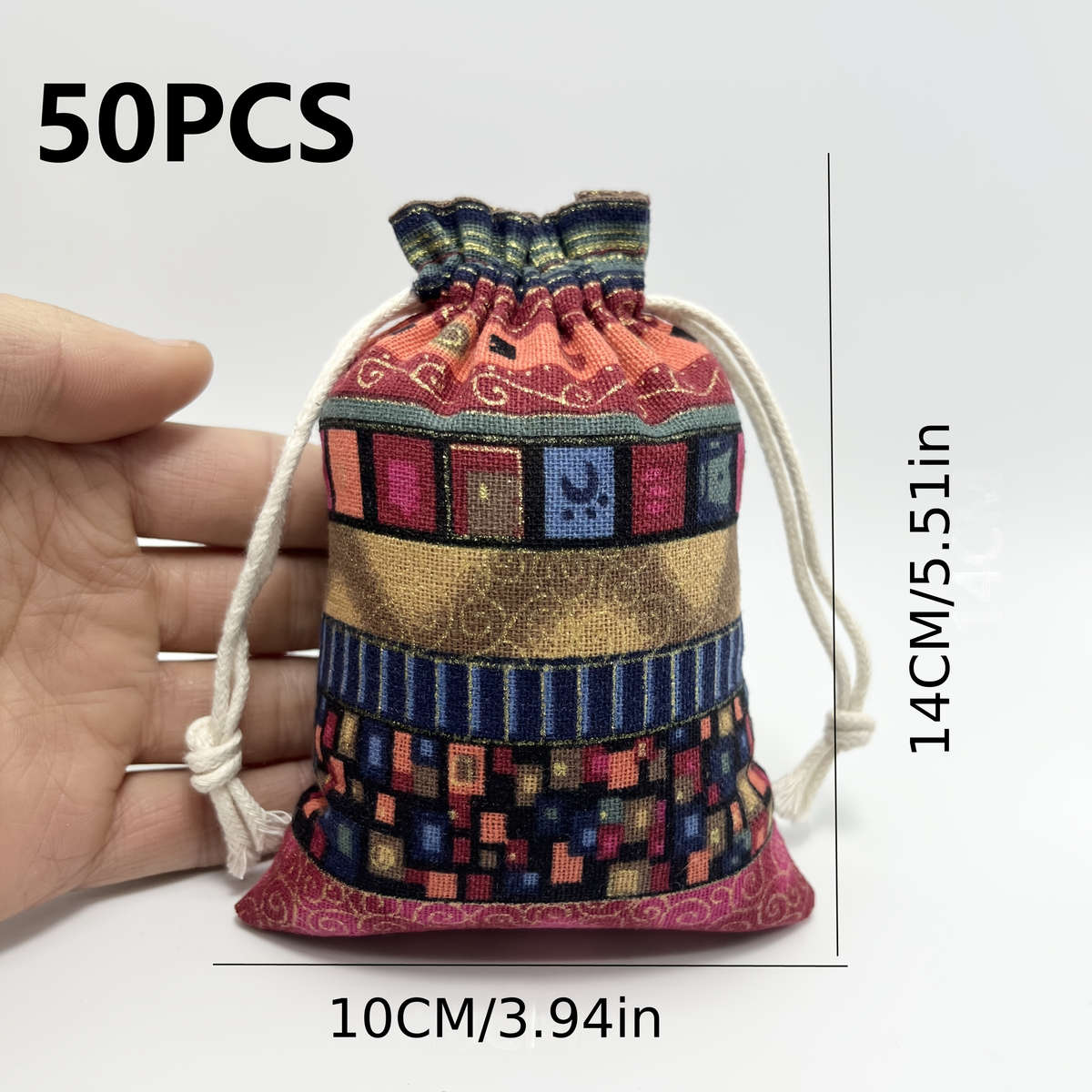 Storage Bag Color Red Size10X14Cm3.9X5.5In 50Pcs