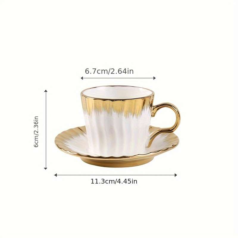 Water Cup Color White Golden Suit
