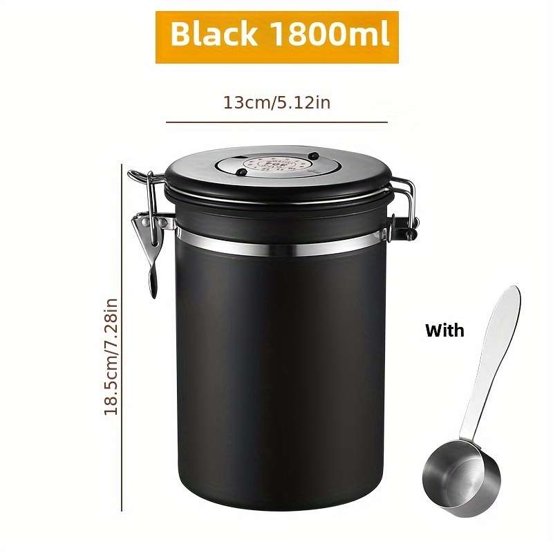 Sealed Jar Color Black Capacity1.8L