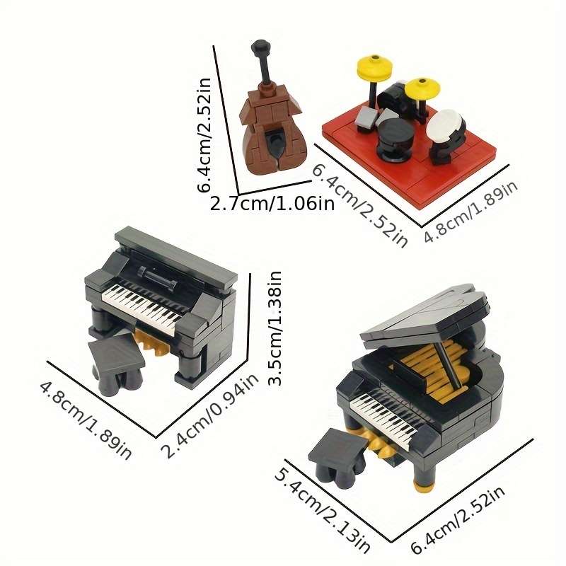 3D Puzzle Musical Instrument Model Style Drums And Cello