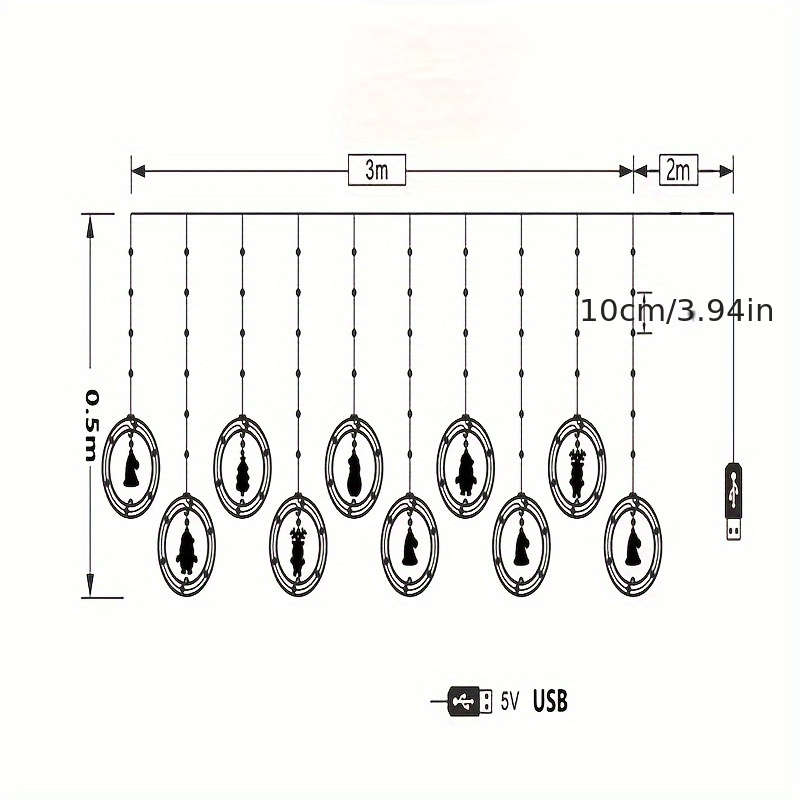 Christmas Lights Leather Wire Lamp Star Type Color
