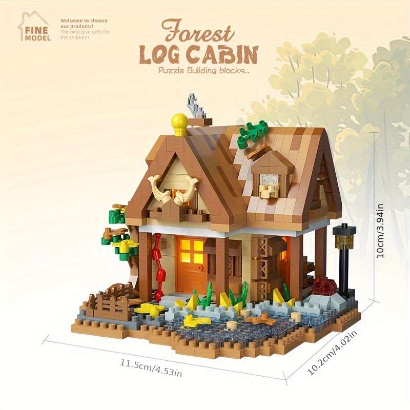 Building Toy Architectural Model Toy Set Items Countryside Cabin