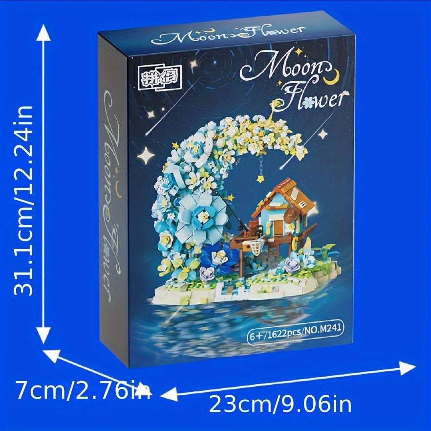 Building Toy Architectural Model Toy Set Style Flower Moon House