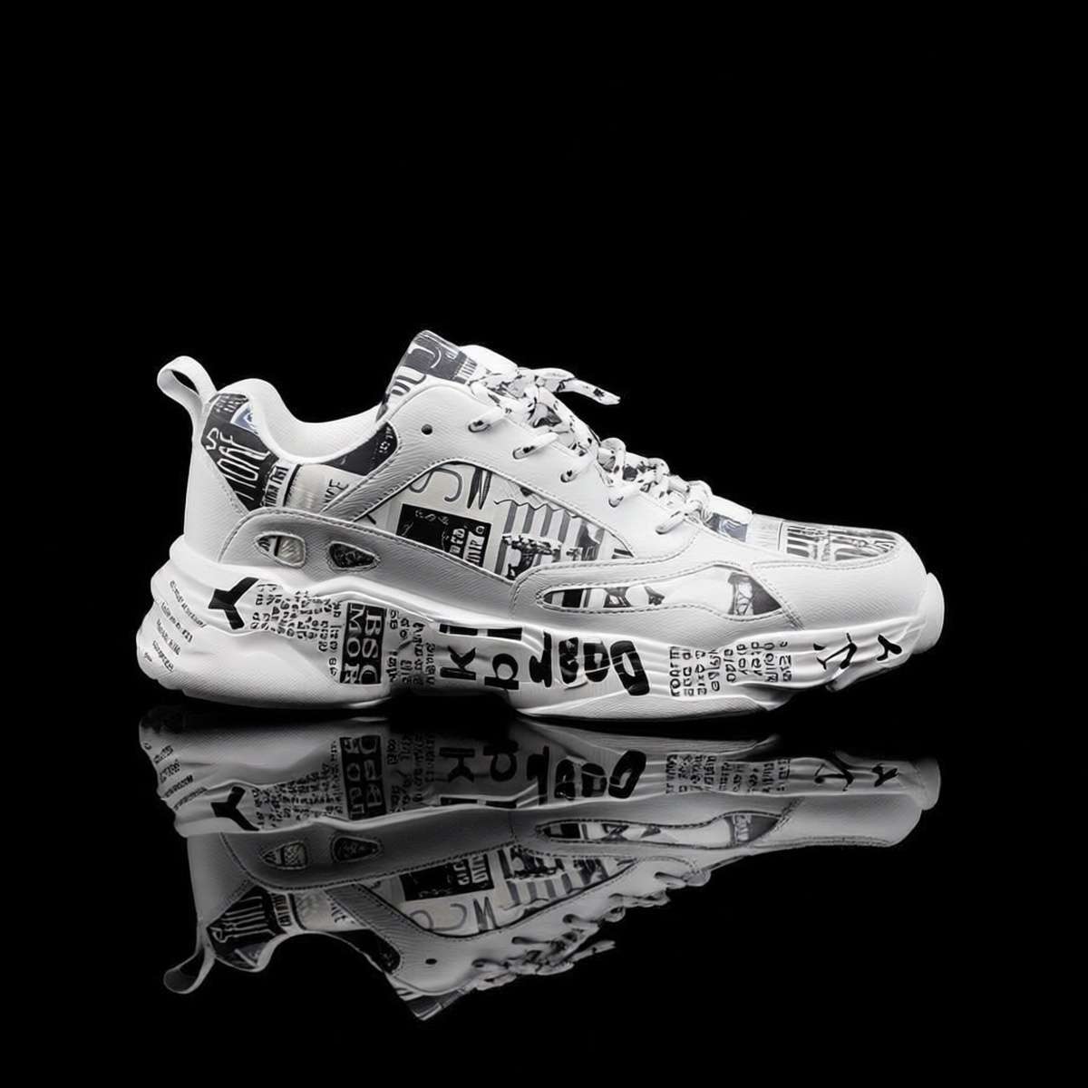 Sneakers Color White And Black Sizeuk 7