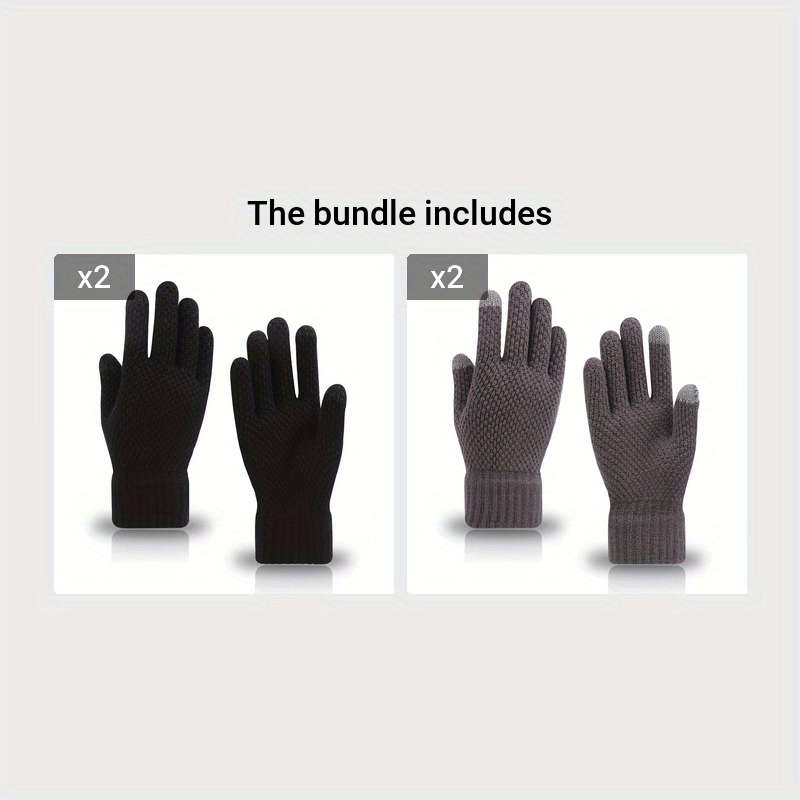 Gloves Color Black*2Dark Gray*2