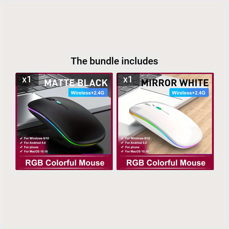 Mouse Items Dual Mode Black Add Dual Mode White