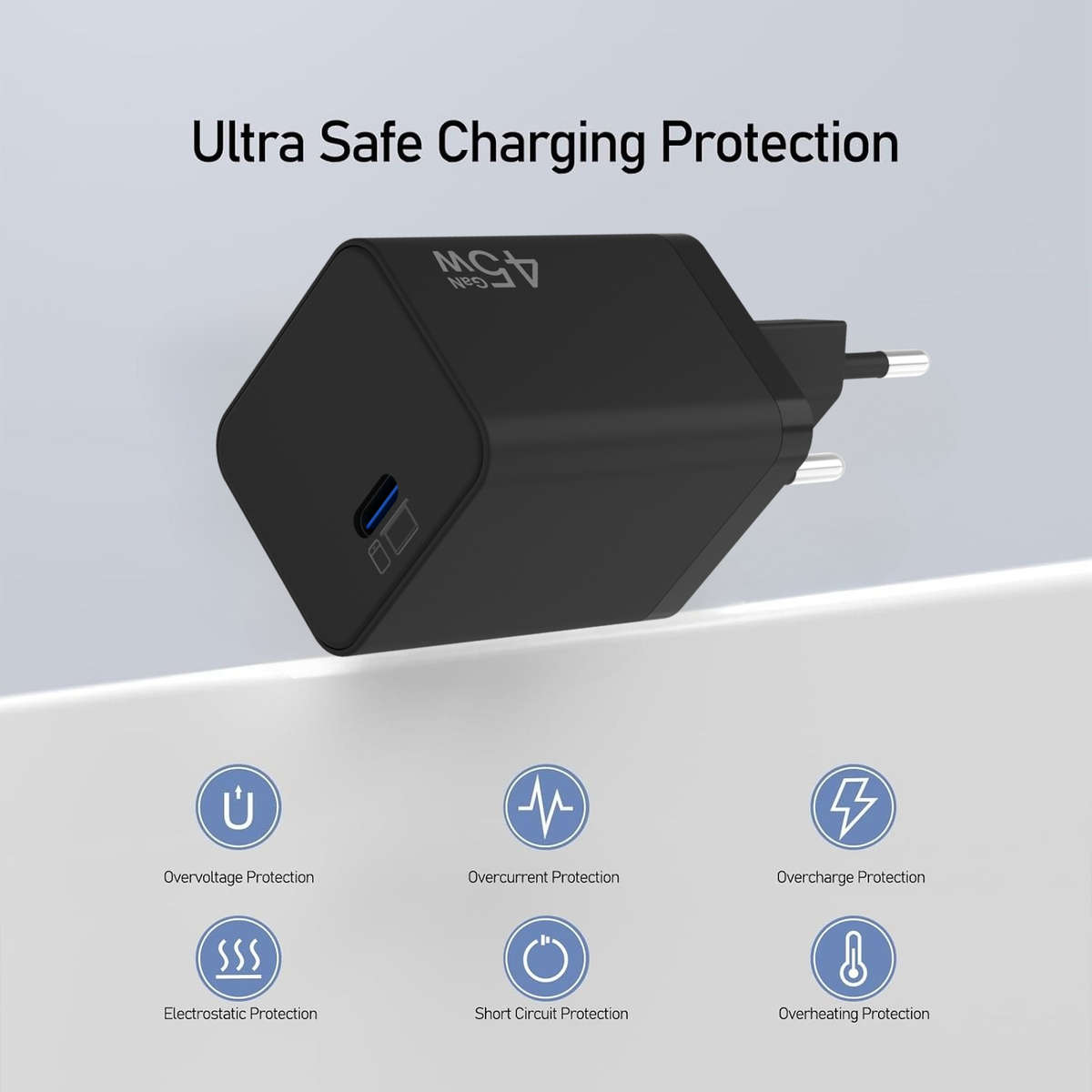 Charger Items Black Plug   1M Data Cable