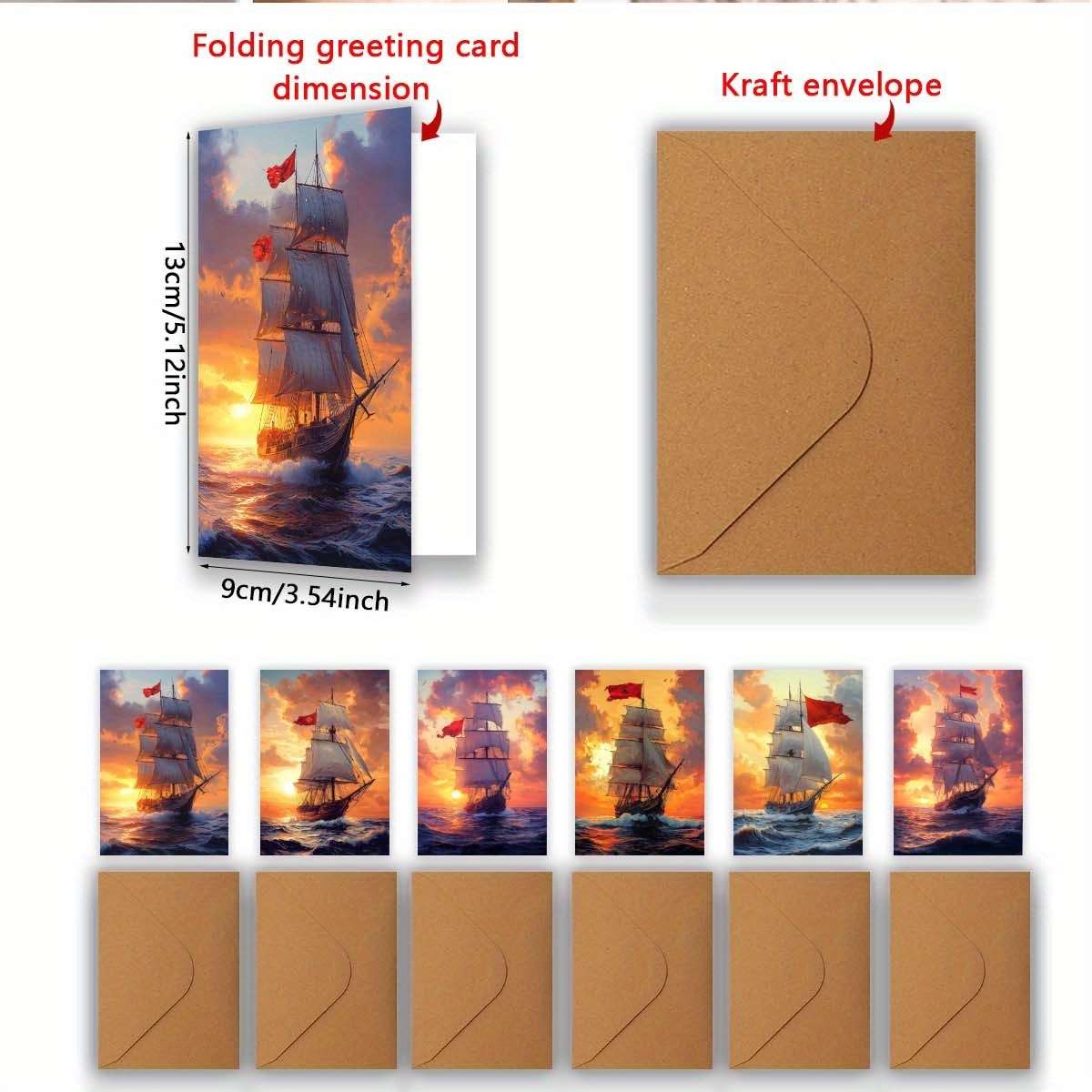 Greeting Cards Quantity 6Pcs