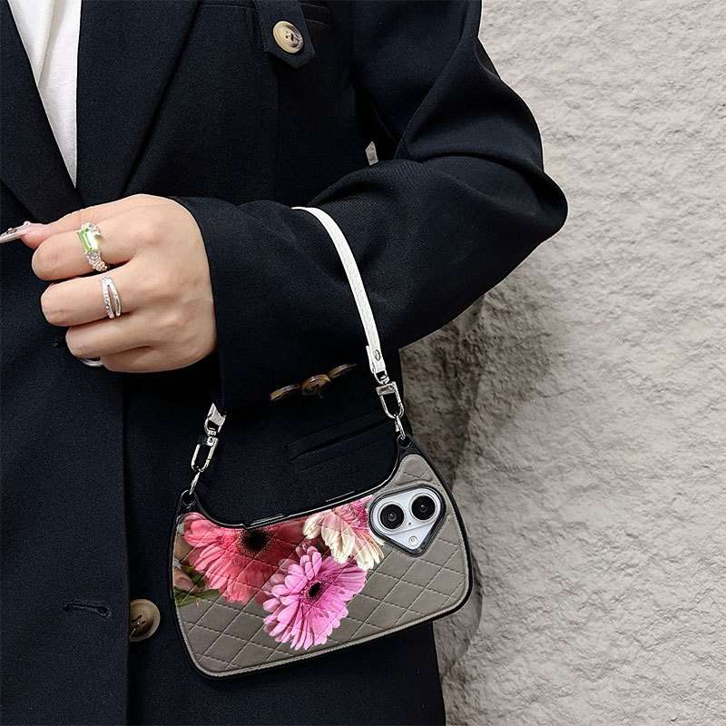 1Pc Mixed Color For iPhone 14 African Daisy Pattern Phone Case