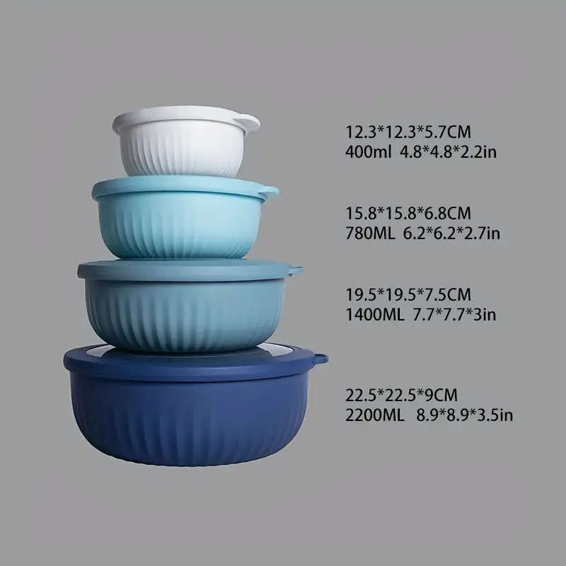 Bowl Color Blue Size4 Bowl4 Lid