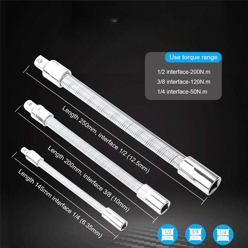 1pc Heavy-Duty Chrome Vanadium Steel Extension Bar with