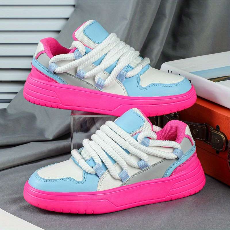 Women S Sneakers Color White Blue Pink Sizeuk 10.5
