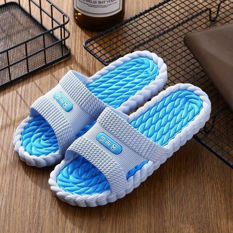 Men Slippers Summer Style Light Grey Size Uk 7