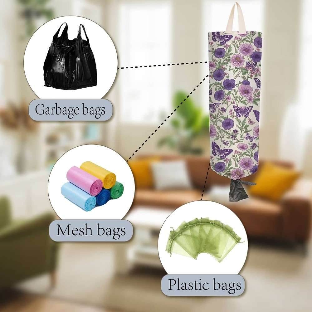 1Set Polyester Storage Bags Cloth Printed Storage Rectangle