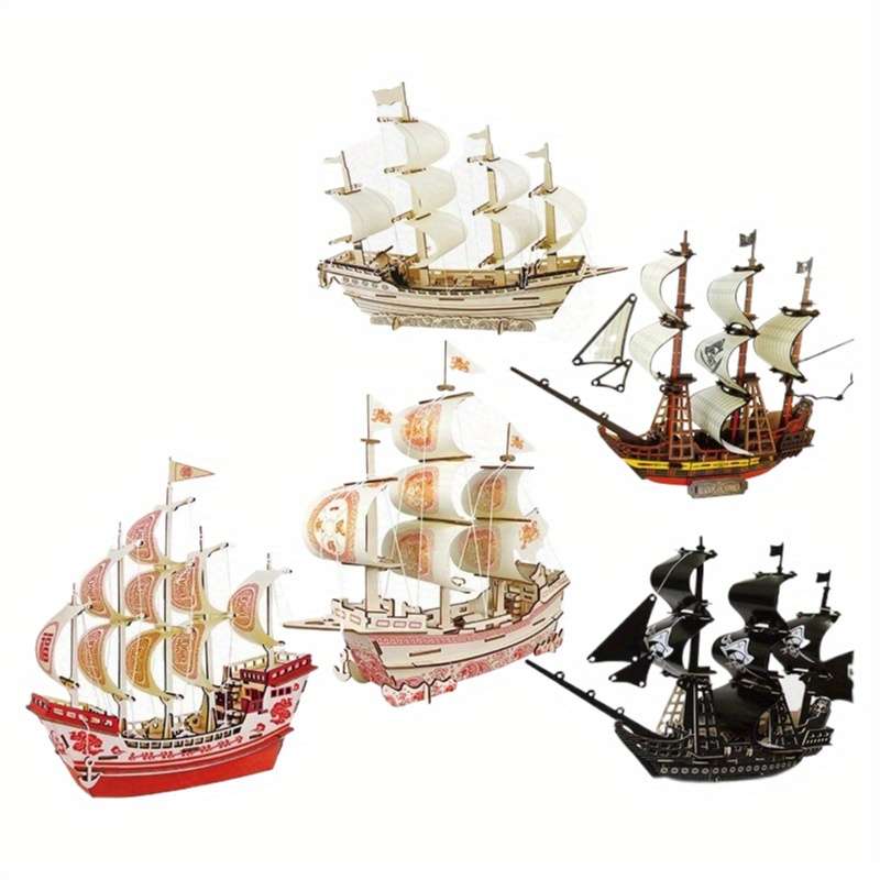 3D Jigsaw Puzzle Model Ship Color Pirate Ship