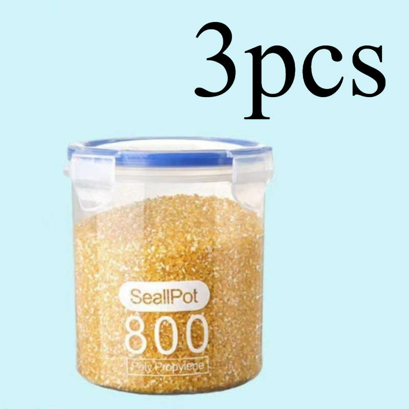 Sealed Jar Color 800Ml Transparent Quantity3Pcs