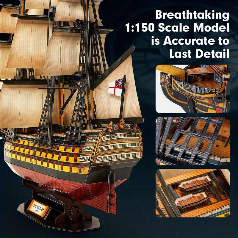 3D Jigsaw Puzzle Model Ship Items Hms Victory