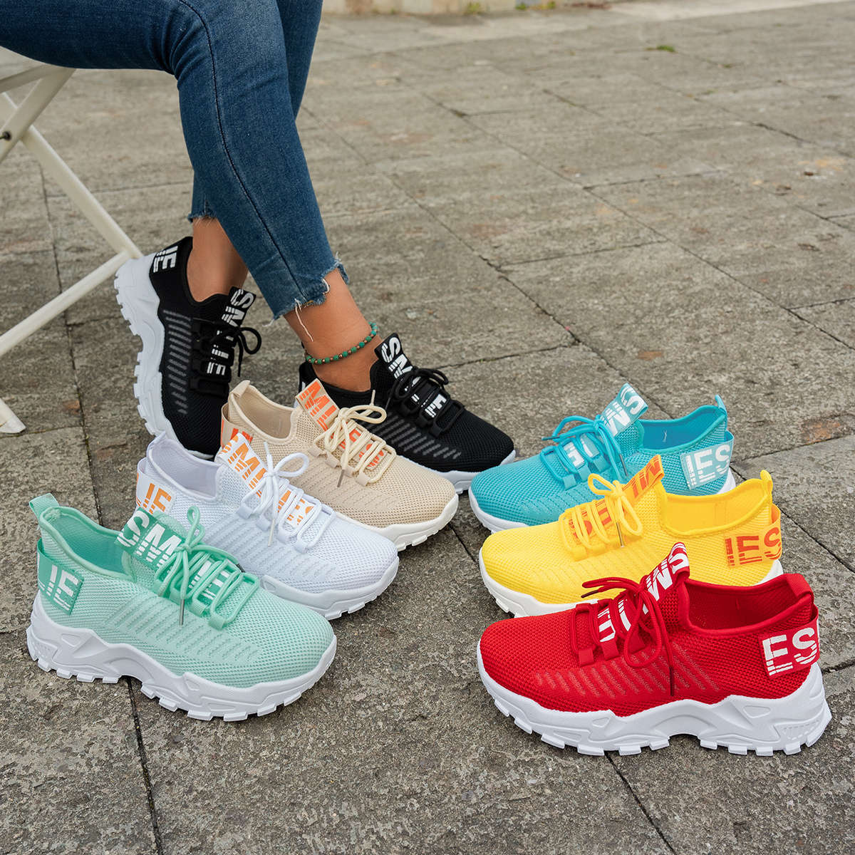 Women S Sneakers Color Red Sizeuk 7.5