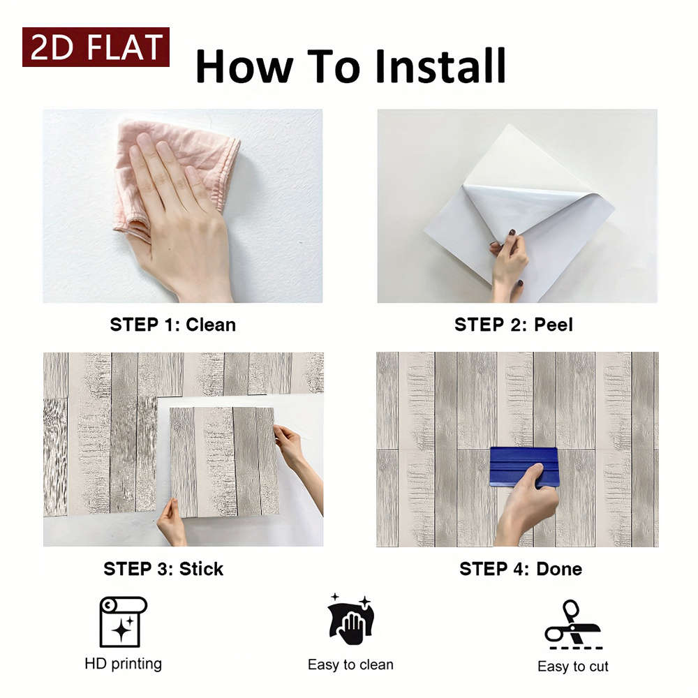 Self Adhesive Floor Stickers 5.91X5.91Inch15X15Cm 10Pcs