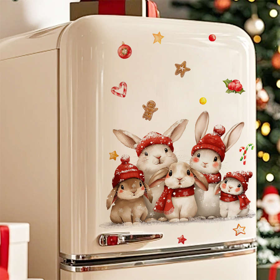 Christmas Decorations Model 5Pcs Christmas Rabbit Family