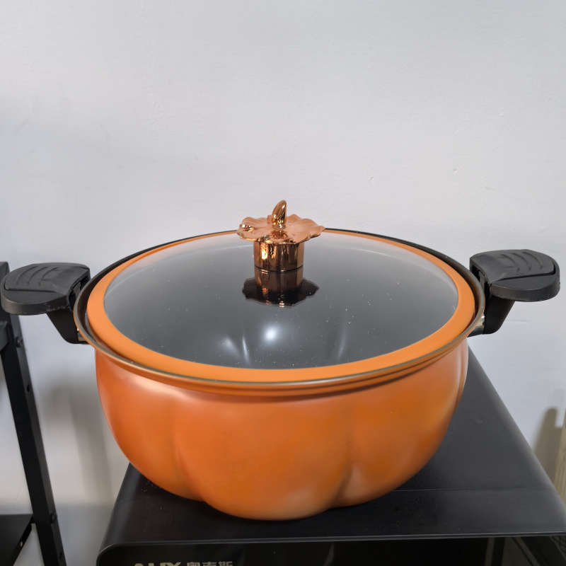 2-Piece Pumpkin-Shaped Aluminum Cookware Set