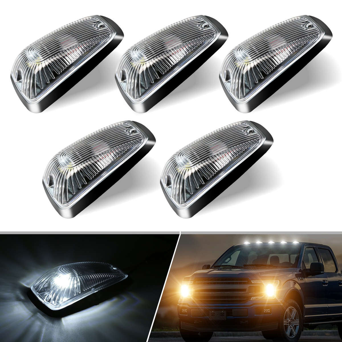 Car Lights Items Transparent Shellamber Light Quantity 5Pcsset