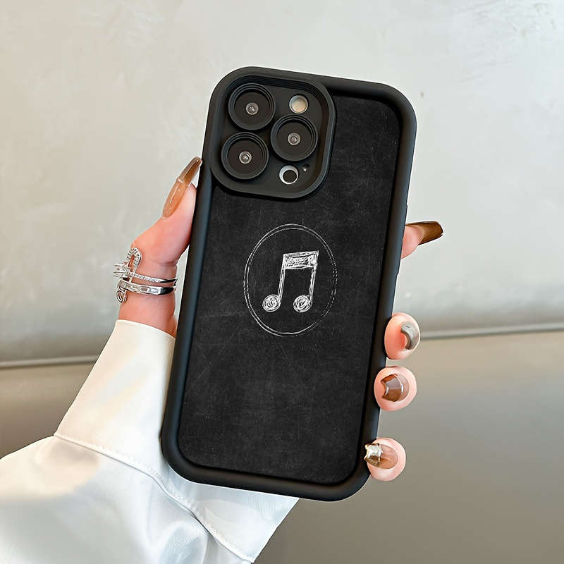 1Pc Mixed Color For iPhone 14 Pro Graffiti Musical Note Phone Case