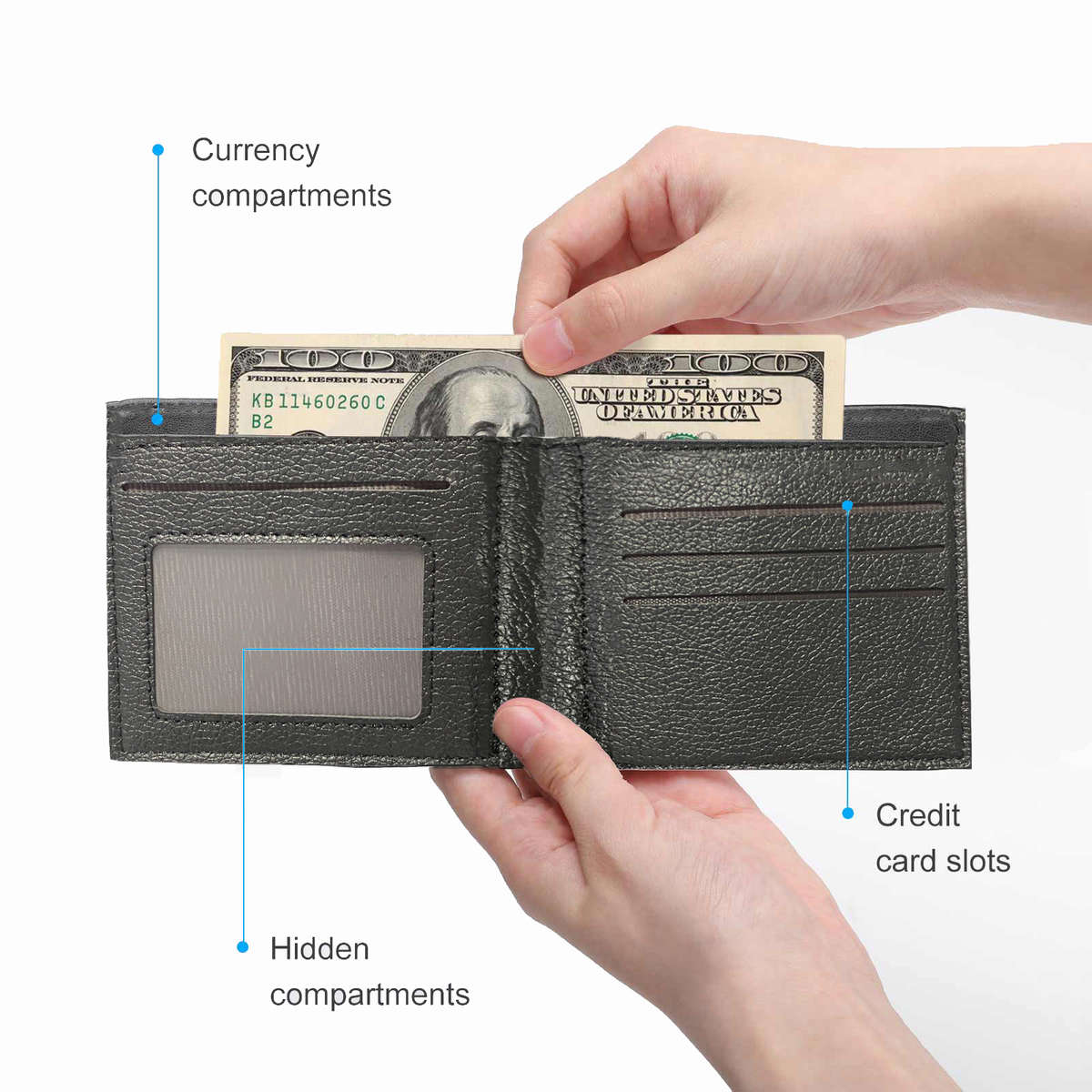 Cr7 Ronaldo Number 7 Men'S Faux Leather Wallet With Crocodile Texturemultifunctional Bif