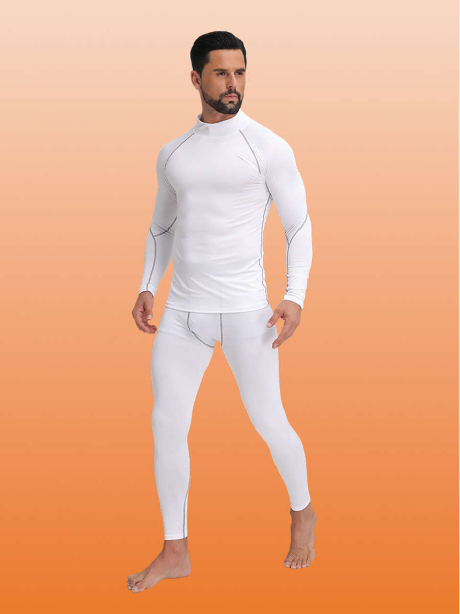 Thermal Underwear Color White Gray Line Sizem